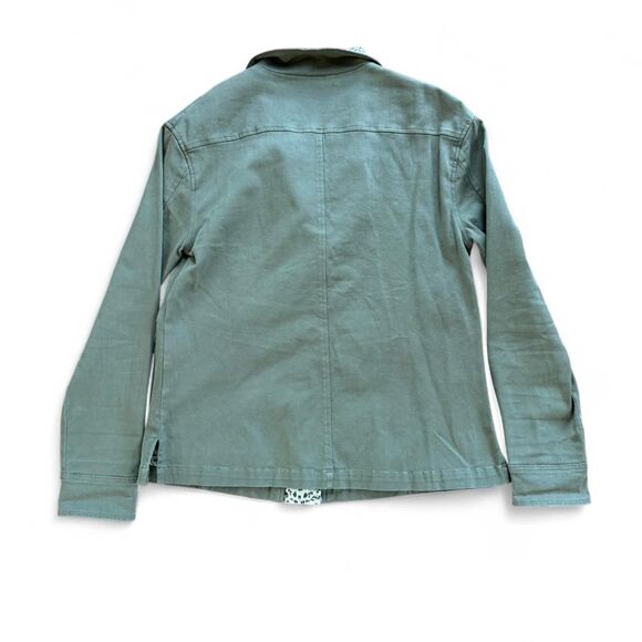 Peyton Jensen Evereve khaki green and leopard print utility jacket Size S - Picture 3 of 4